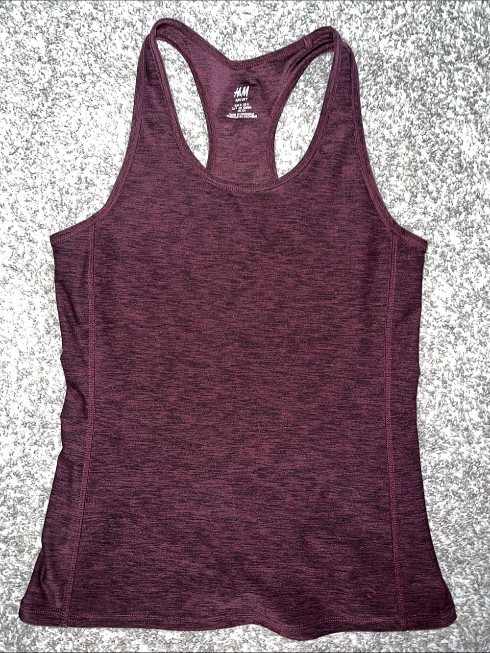 H&M Women's Racerback Tank Top in Maroon Heather
